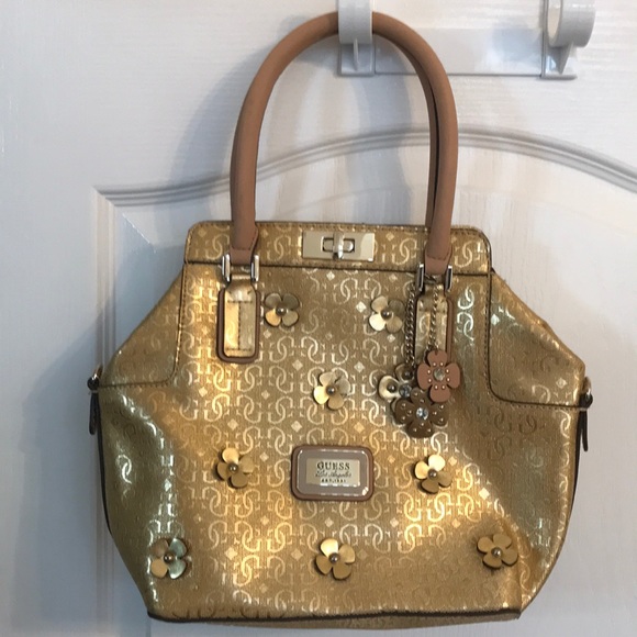guess gold purse